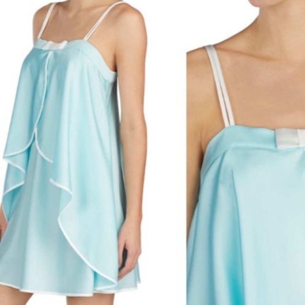 Kate Spade Bow Bridal Chemise Tiffany Blue Size M